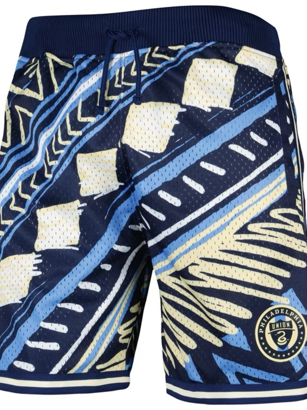 Men's Philadelphia Union Mitchell & Ness Navy Tribal Fashion Shorts - Picture 7 of 8